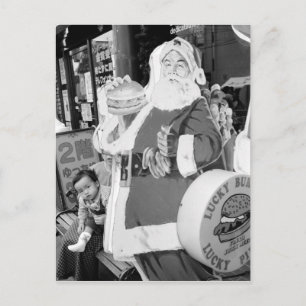 Asia, Japan, Hakodate. Santa Claus in Japan Holiday Postcard