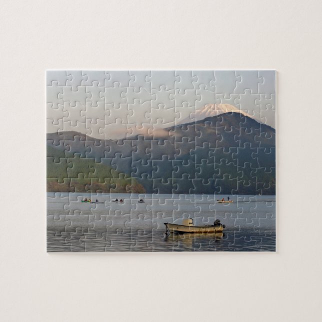 Asia, Japan, Hakone. Early morning views of Mt. Jigsaw Puzzle (Horizontal)