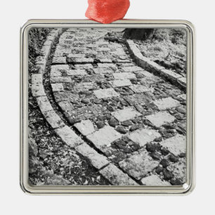 Asia, Japan, Hakone. Walkway by Lake Ashinoko Metal Ornament