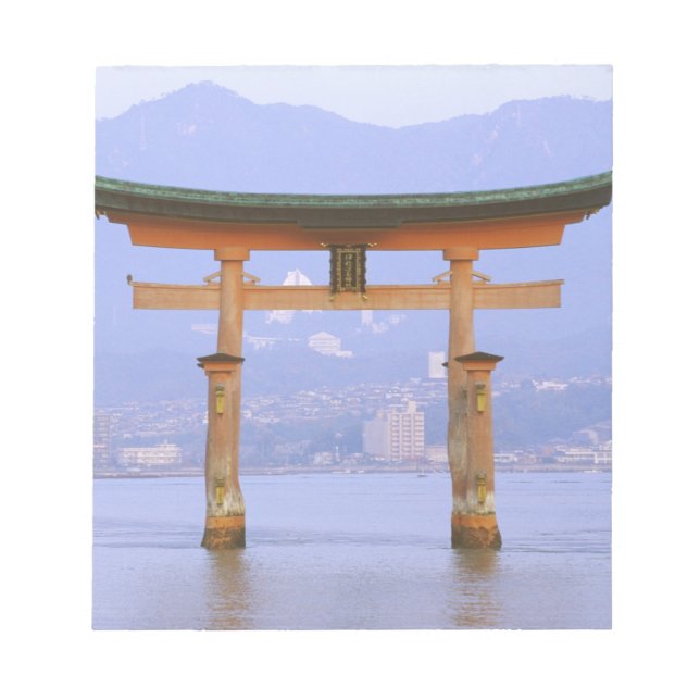 Asia, Japan, Hiroshima. Mivaiima. Torii Gate Notepad (Front)