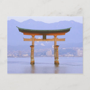 Asia, Japan, Hiroshima. Mivaiima. Torii Gate Postcard