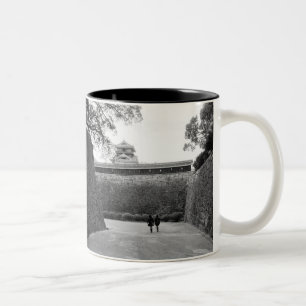 Asia, Japan, Kumamoto. Main walkway and moat, Two-Tone Coffee Mug