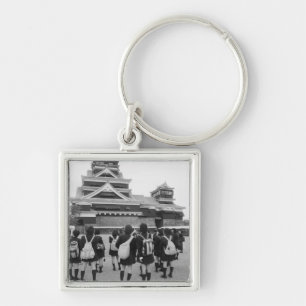 Asia, Japan, Kumamoto. Schoolchildren at Key Ring