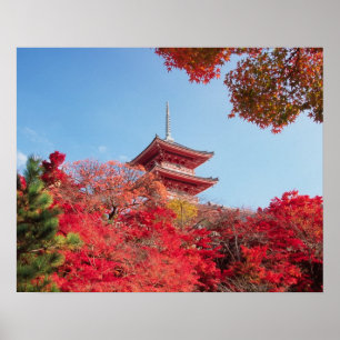 Asia, Japan, Kyoto. Autumn Color Poster