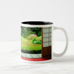 Asia, Japan, Kyoto. Zen Garden 2 Two-Tone Coffee Mug