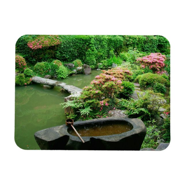 Asia, Japan, Kyoto. Zen Garden Magnet (Horizontal)