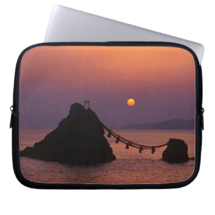 Asia, Japan, Mie, Futamigaura at Dawn Laptop Sleeve