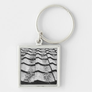 Asia, Japan, Miyajima. Clay roof detail Key Ring