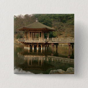 Asia, Japan, Nara, Temple in Nara 15 Cm Square Badge