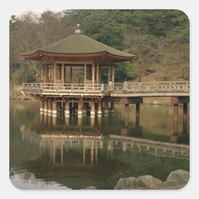 Asia, Japan, Nara, Temple in Nara Square Sticker (Front)