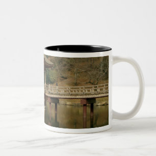 Asia, Japan, Nara, Temple in Nara Two-Tone Coffee Mug
