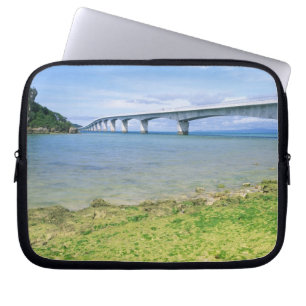 Asia, Japan, Okinawa, Kouri Bridge Laptop Sleeve