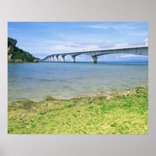 Asia, Japan, Okinawa, Kouri Bridge Poster