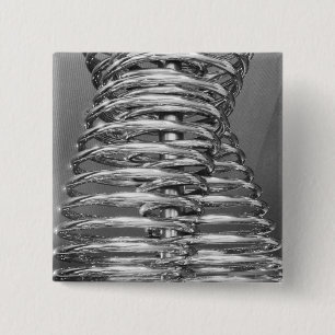 Asia, Japan, Tokyo. Coiled pipe, Tepco Energy 2 15 Cm Square Badge