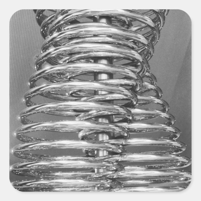 Asia, Japan, Tokyo. Coiled pipe, Tepco Energy 2 Square Sticker (Front)