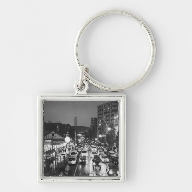 Asia, Japan, Tokyo. Evening, Harajuku Station, Key Ring (Front)