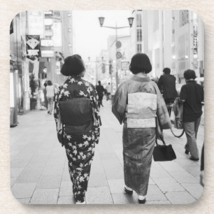 Asia, Japan, Tokyo. Geishas on the Ginza. Coaster