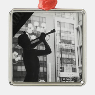 Asia, Japan, Tokyo. Music statue, Shibuyaku Metal Tree Decoration