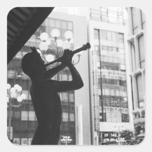 Asia, Japan, Tokyo. Music statue, Shibuyaku Square Sticker
