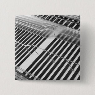 Asia, Japan, Tokyo. Stairs, Tokyo International 15 Cm Square Badge