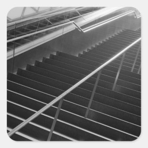 Asia, Japan, Tokyo. Stairs, Tokyo International 2 Square Sticker