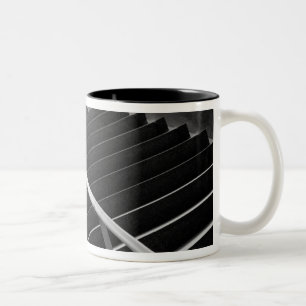 Asia, Japan, Tokyo. Stairs, Tokyo International 3 Two-Tone Coffee Mug