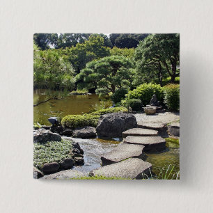Asia, Japan, Tokyo. The Japanese Garden at the 15 Cm Square Badge
