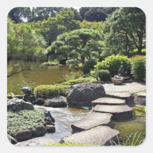 Asia, Japan, Tokyo. The Japanese Garden at the Square Sticker