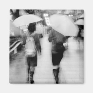 Asia, Japan, Tokyo. Young women and umbrellas. Magnet