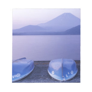 Asia, Japan, Yamanashi, Rowboats on Motosu Lake Notepad