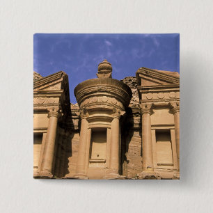 Asia, Jordan, Petra. El Deir, the Monastery. 2 15 Cm Square Badge