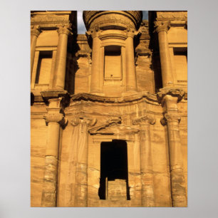 Asia, Jordan, Petra. El Deir, the Monastery. Poster