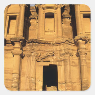 Asia, Jordan, Petra. El Deir, the Monastery. Square Sticker