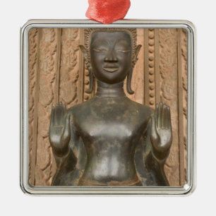 Asia, Laos, Vientiane, Bronze Buddha at Hawn Metal Ornament