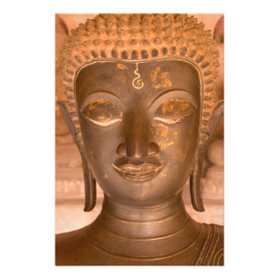 Asia, Laos, Vientiane, Bronze sculpture at Wat Photo Print