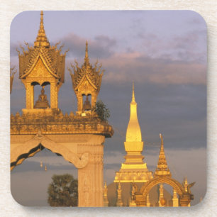 Asia, Laos, Vientiane. That Luang Temple. Coaster