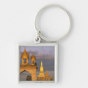 Asia, Laos, Vientiane. That Luang Temple. Key Ring