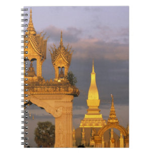 Asia, Laos, Vientiane. That Luang Temple. Notebook
