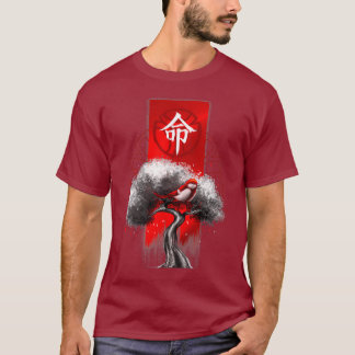 Asia Lotus Flower Koi Japan Temple Geisha T-Shirt