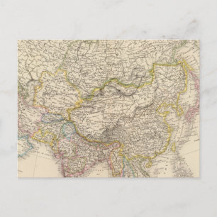 Asia Map 2 Postcard