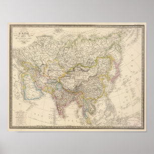 Asia Map 2 Poster