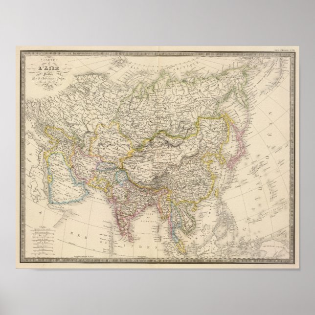 Asia Map 2 Poster (Front)