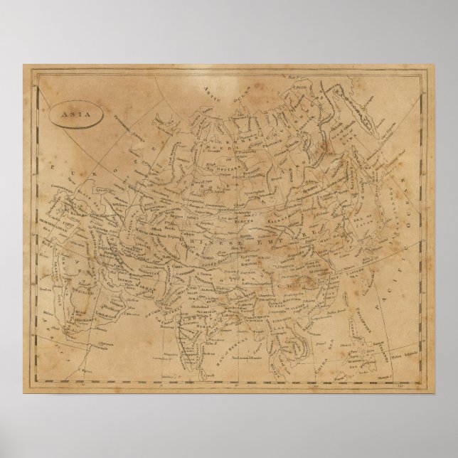 Asia Map 3 Poster (Front)