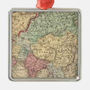 Asia Map by Mitchell Metal Ornament