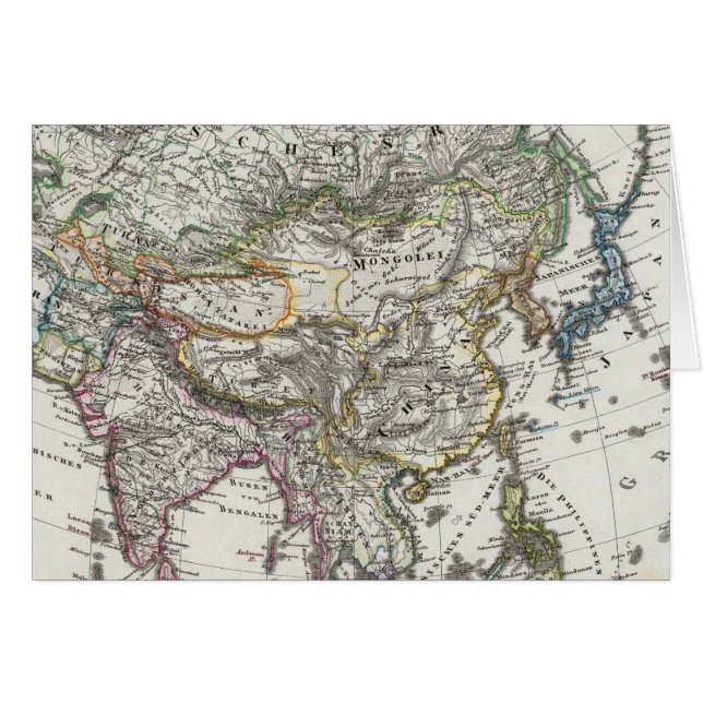 Asia Map by Stieler (Front Horizontal)