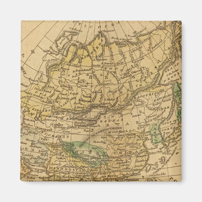 Asia  Map by Worcester Magnet (Front)