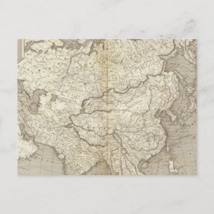 Asia Map Postcard
