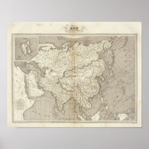 Asia Map Poster