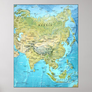 Asia Map Poster