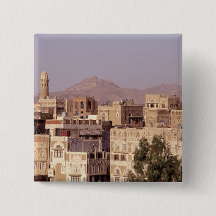 Asia, Middle East, Republic of Yemen, Sana'a. 15 Cm Square Badge
